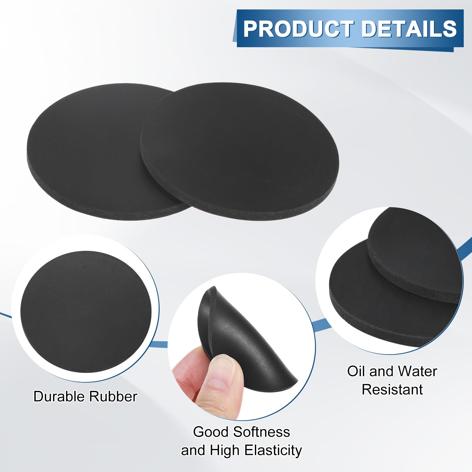 M METERXITY 20-Pack Rubber Solid Discs Washers - Image 2
