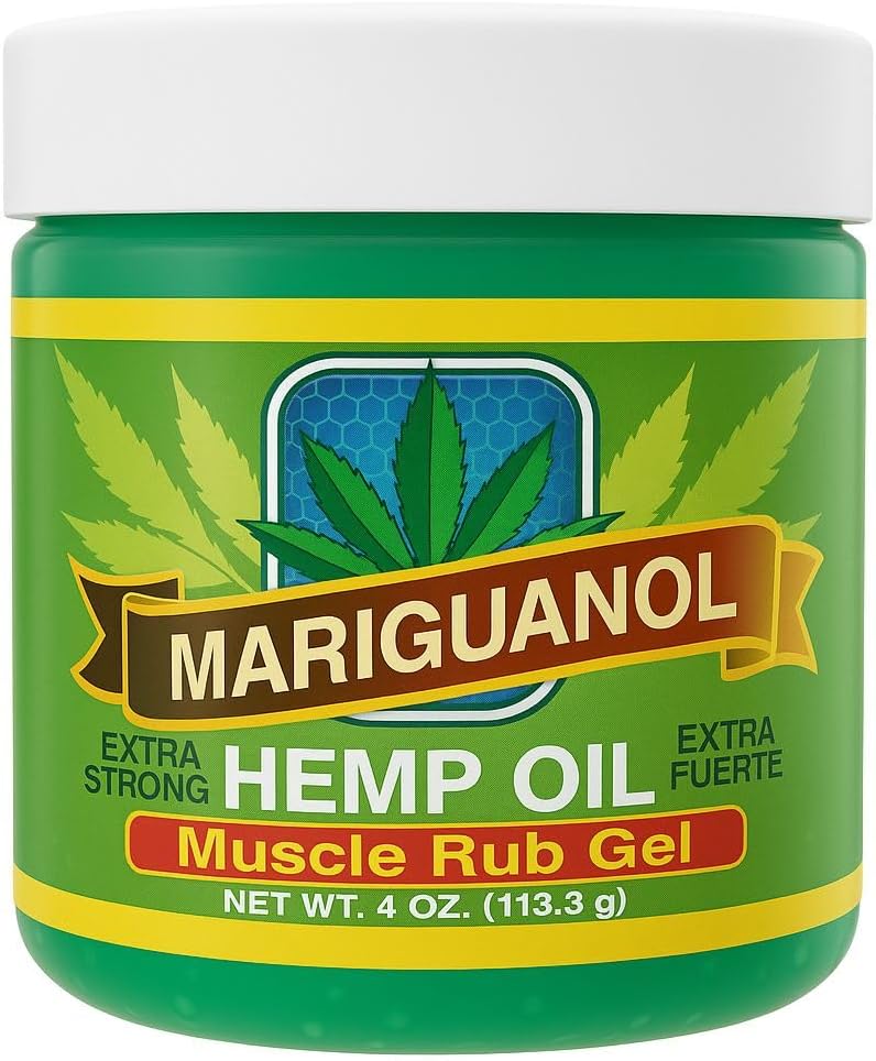 Extra Strong Muscle Rub Gel with Hemp Oil 4 Oz. – Alleviates Aches, Muscle Stiffness, & Improves Joint Mobility – Net Wt. 4 Oz. (113.3 g) [Pack of 1]
