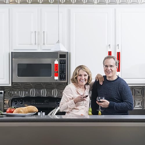 Miniatura 8 de LOMIMOS 7 fundas navideñas para manija de puerta de refrigerador, protector de manija de cinturón de Papá Noel de Navidad con cuenta regresiva para