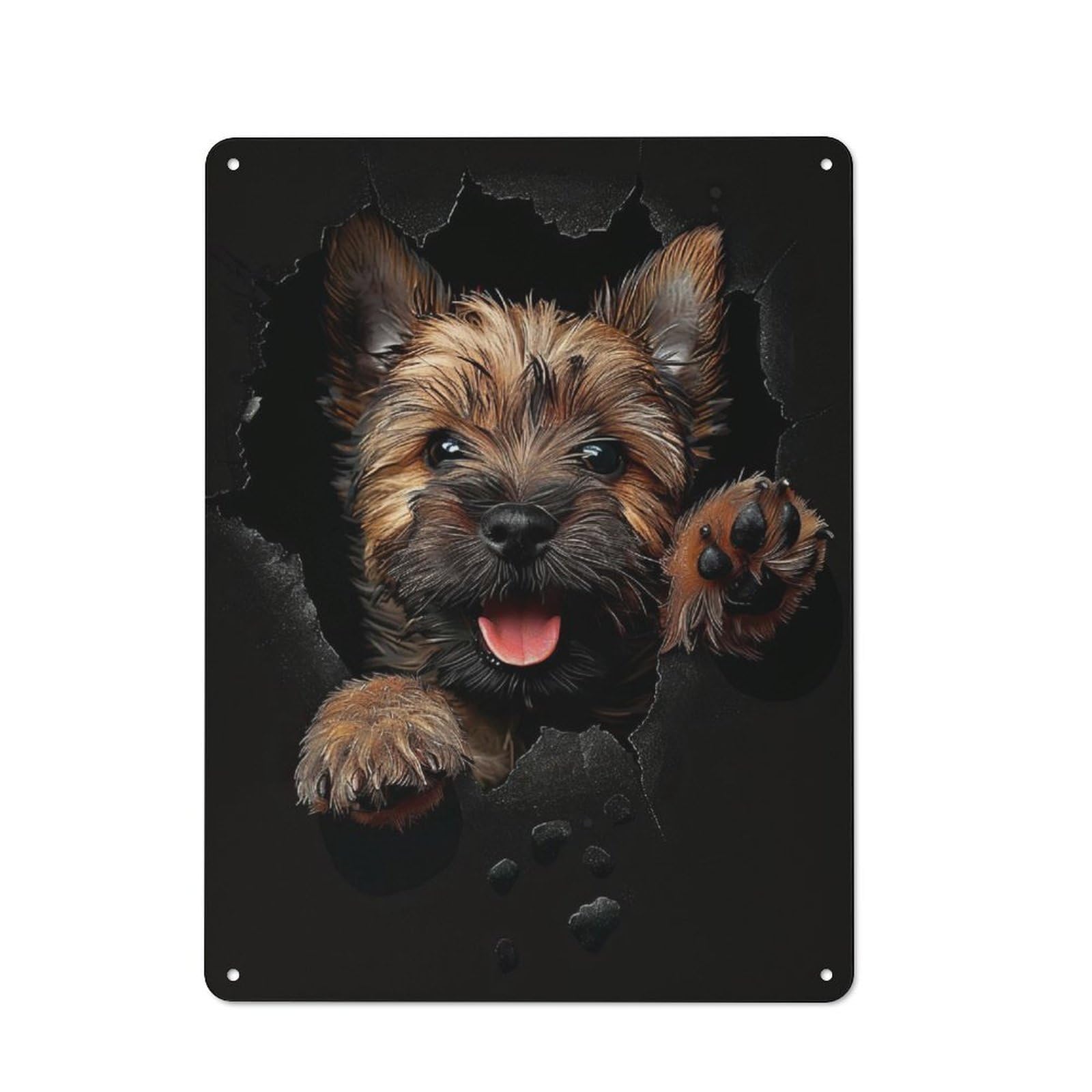 Junmoney Cairn Terrier Dog Tin Sign 40X30cm With For Home Bar Wall, Rustic Decor, For Kitchen, Dining Room And Home Bar Wall Decor