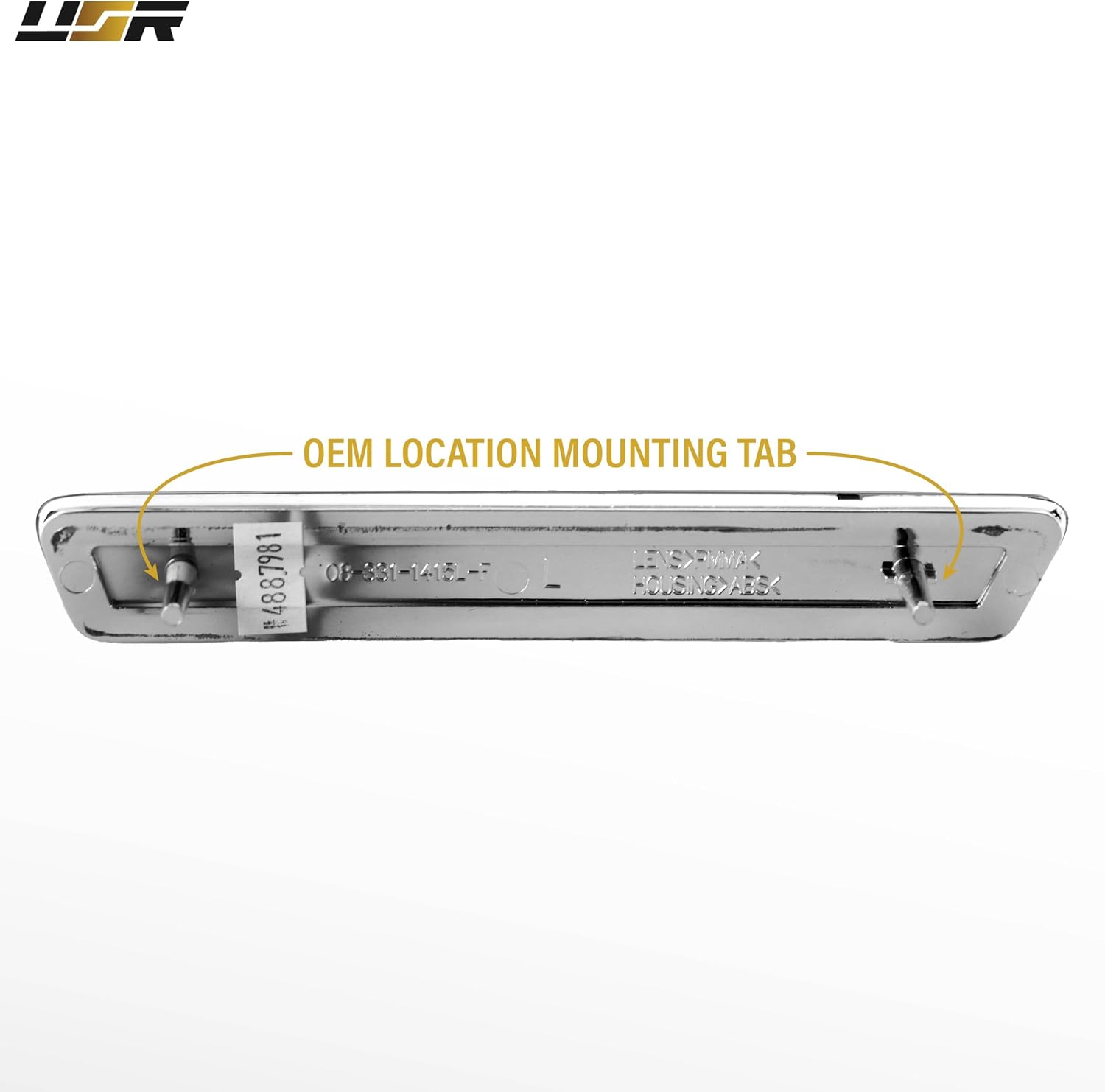 USR UNIQUE STYLE RACING Smoke Lens Rear Bumper Reflector Lamps Set (Left + Right) Compatible with 1999-2004 Ford Mustang All Models Including V6 GT Cobra SVT (Smoked Side Markers)