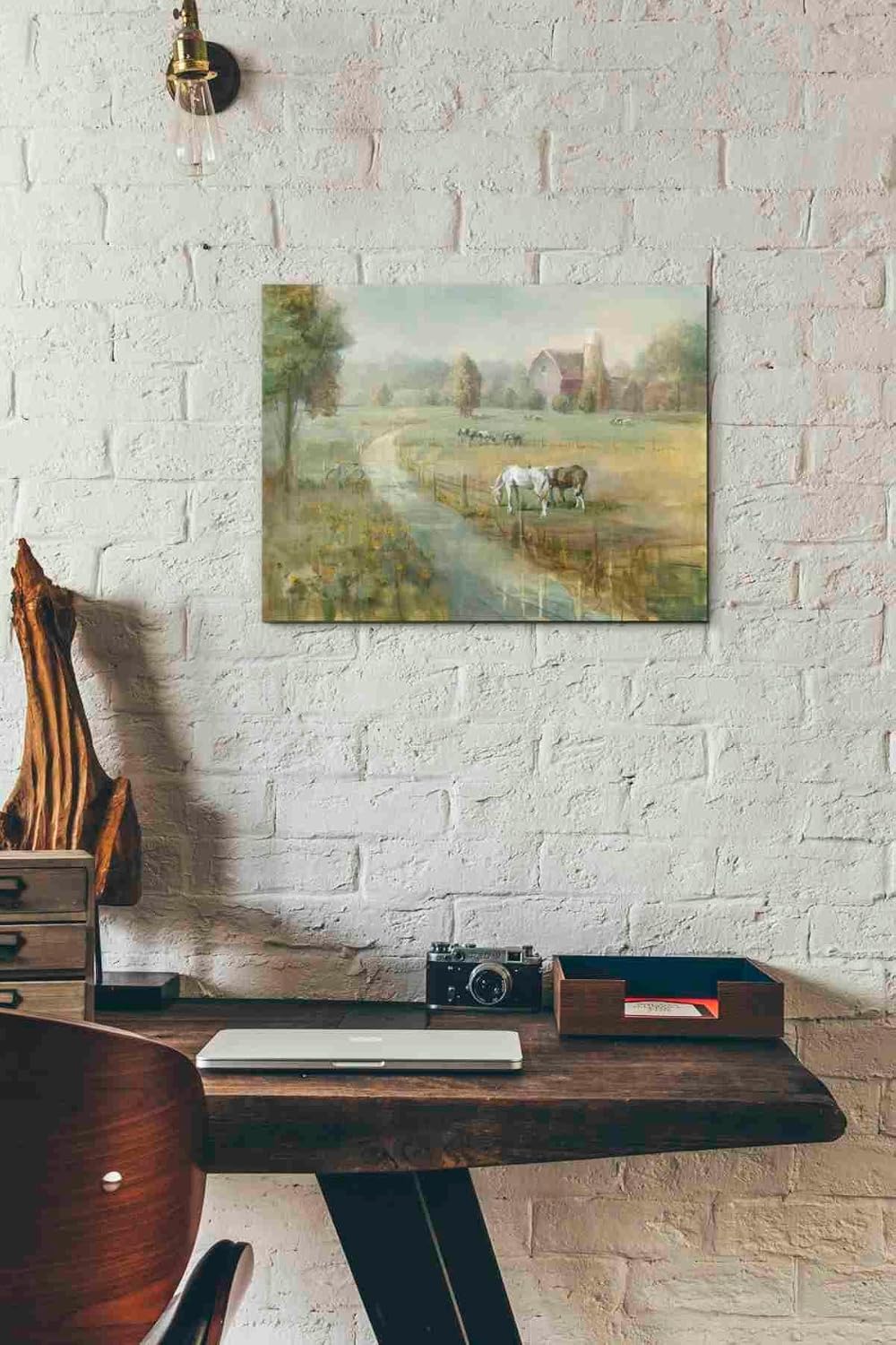 Epic Graffiti 'Tranquil Farm' by Danhui Nai, Canvas Wall Art, 16"x12"