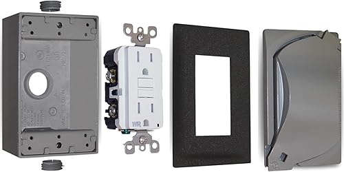 Sigma Electric, Gray Sigma Engineered Solutions 16449 TRWR GFCI Kit de receptáculo con cubierta universal resistente a la intemperie, sin tamaño disponible en Yaxa Peru