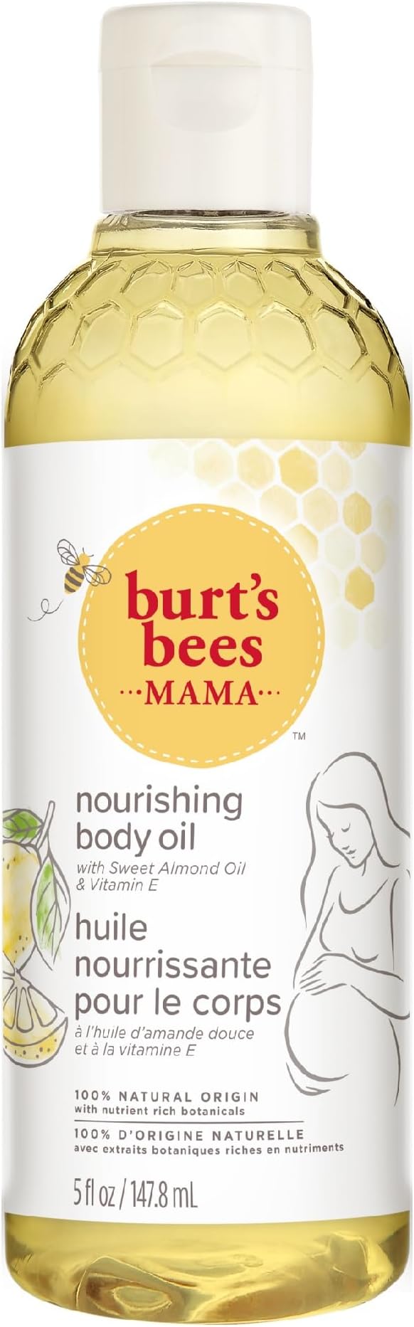 Mama Body Oil with Vitamin E, 100% Natural Origin, 5 Fluid Ounces