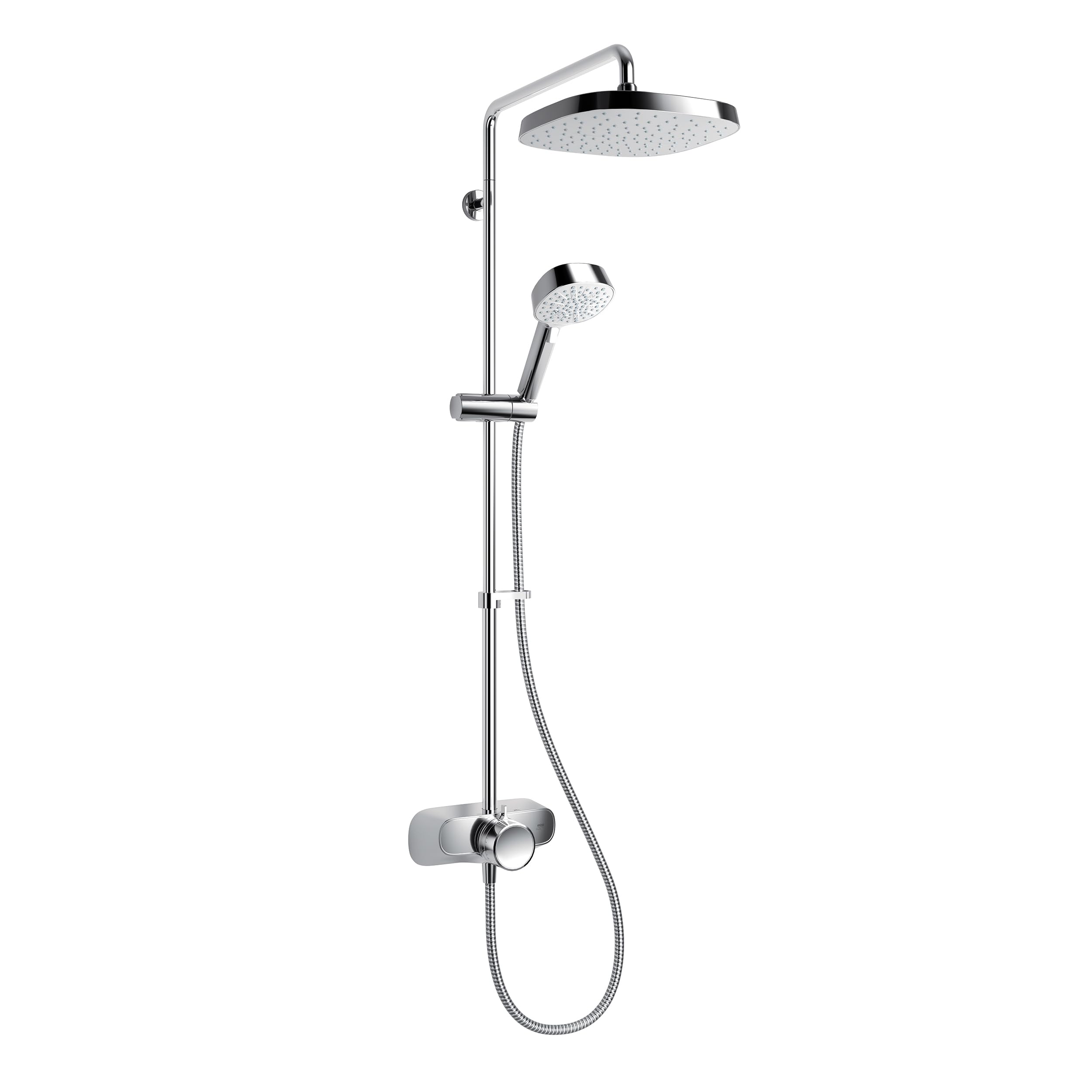 Mira Form dual outlet Chrome effect Rear fed Thermostatic Mixer Shower