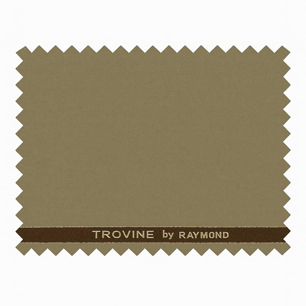 Raymond Mens Unstitched Trouser Fabrics (LESS WRINKLES, All Weather Fabric, Premium Fabric) (DARK KHAKI, 1.2 METERS FOR TROUSER)