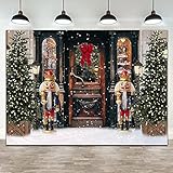 Ticuenicoa 7×5ft Christmas Toy Store Photo Backdrop Winter Merry Xmas Storefront Cottage Nutcracker...