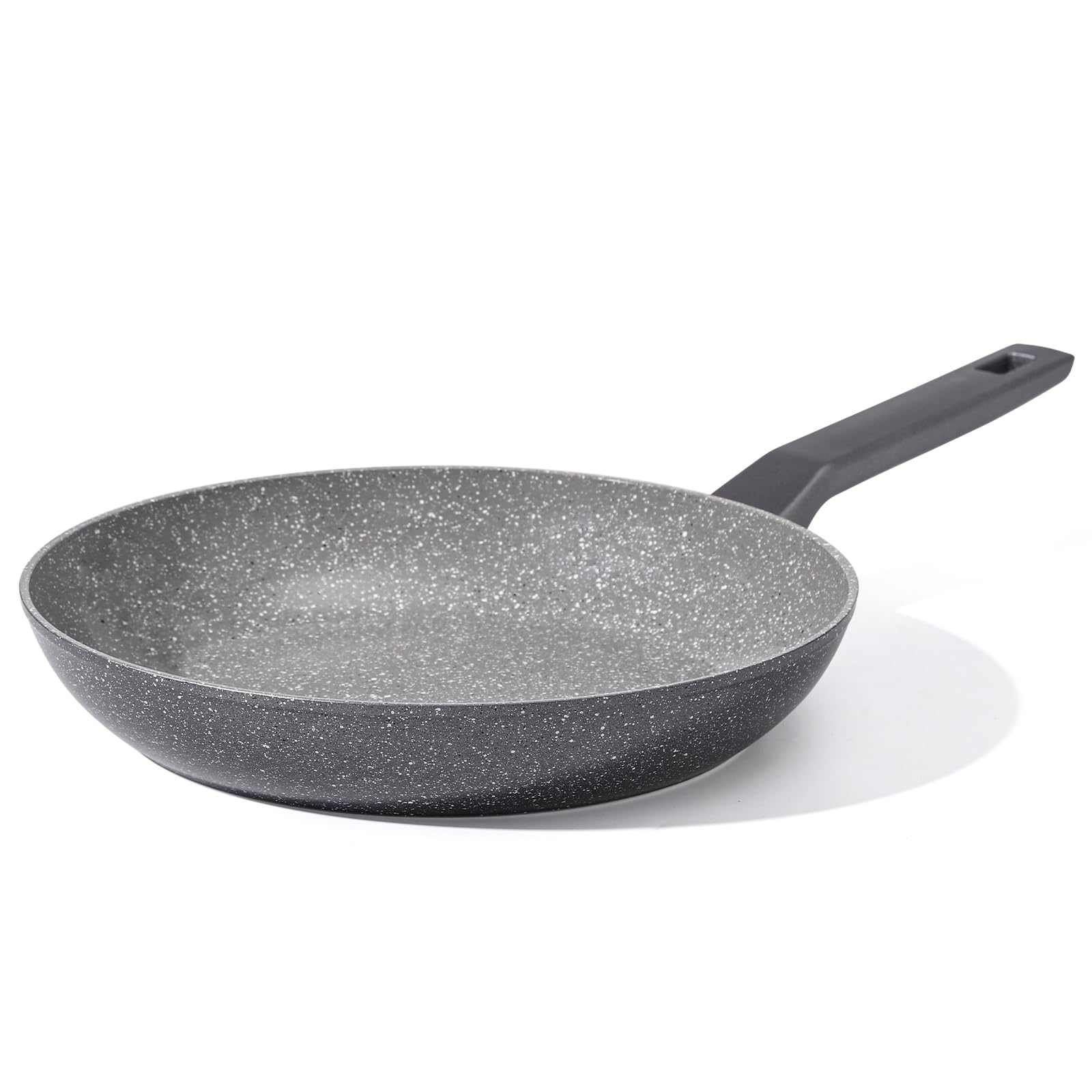 MSMK 28cm Nonstick Frying Pan, Grey Ceramic Induction Frying pan, PFAS PFOA & PTFE Free Cookware, Scratch-Resistant & Durable Skillet Suitable for Induction, Gas, and Electric Hobs, Granite Pan