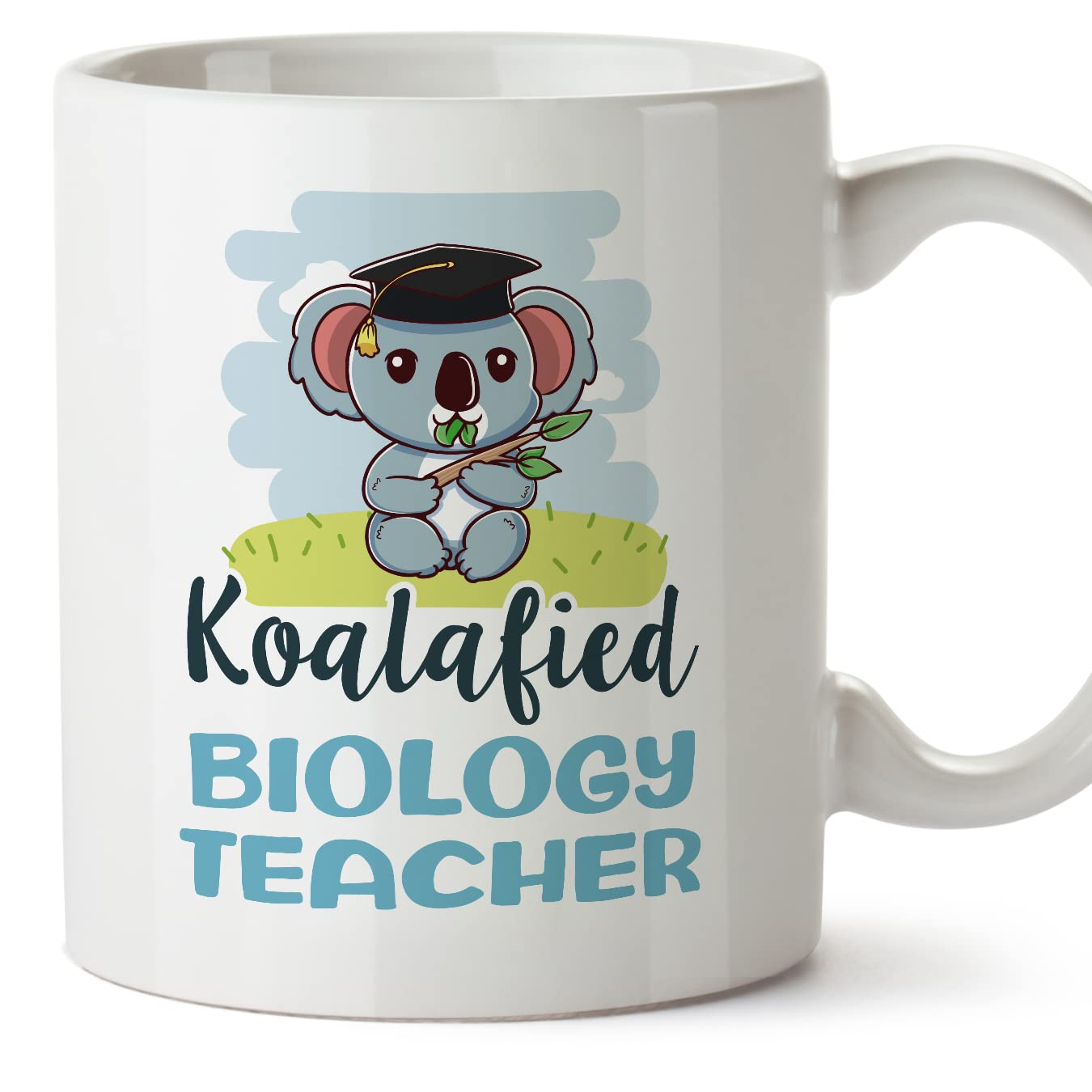 MUGFFINS Biology Teacher Man Mug - in English - Koalafied - Funny Gift for Colleagues - Ceramic 11oz Mug