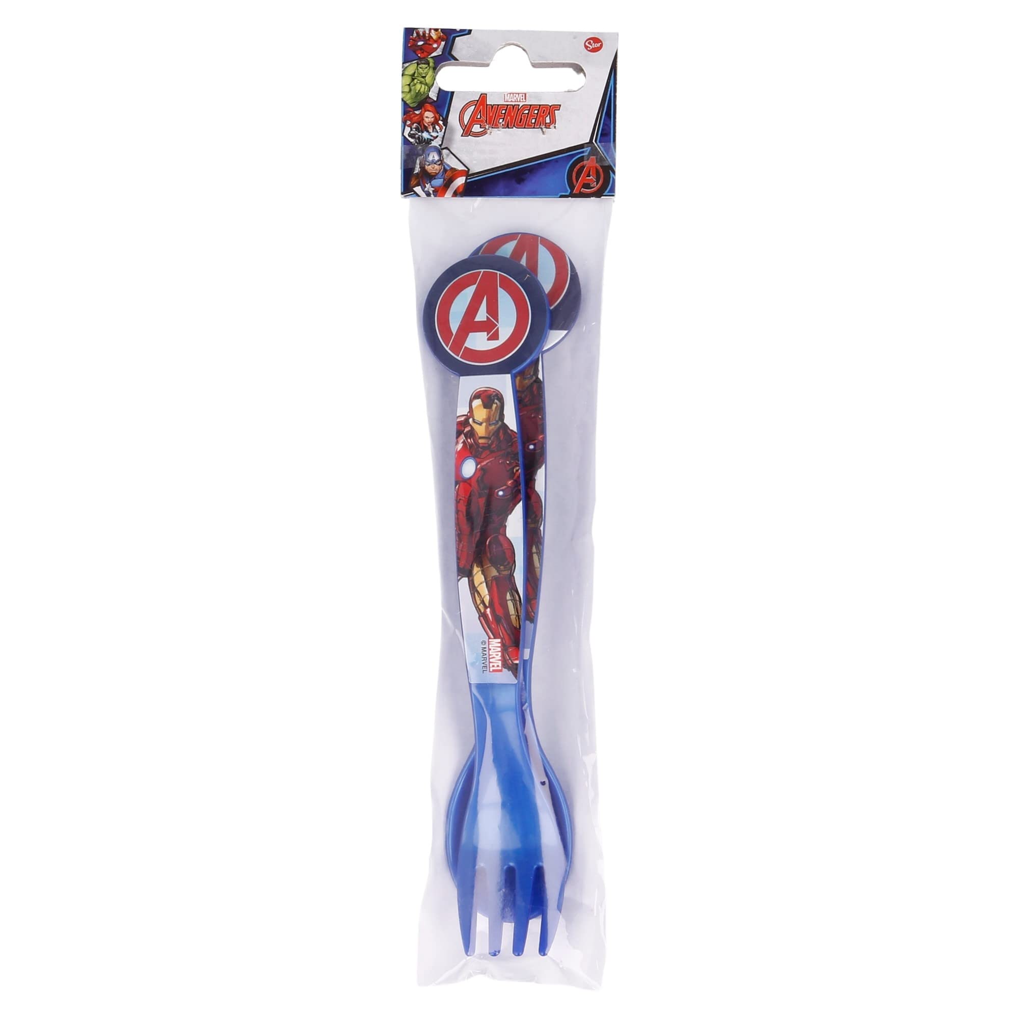 Stor |2 Pcs Pp Cutlery Set in Polybag Avengers Rolling Thunder
