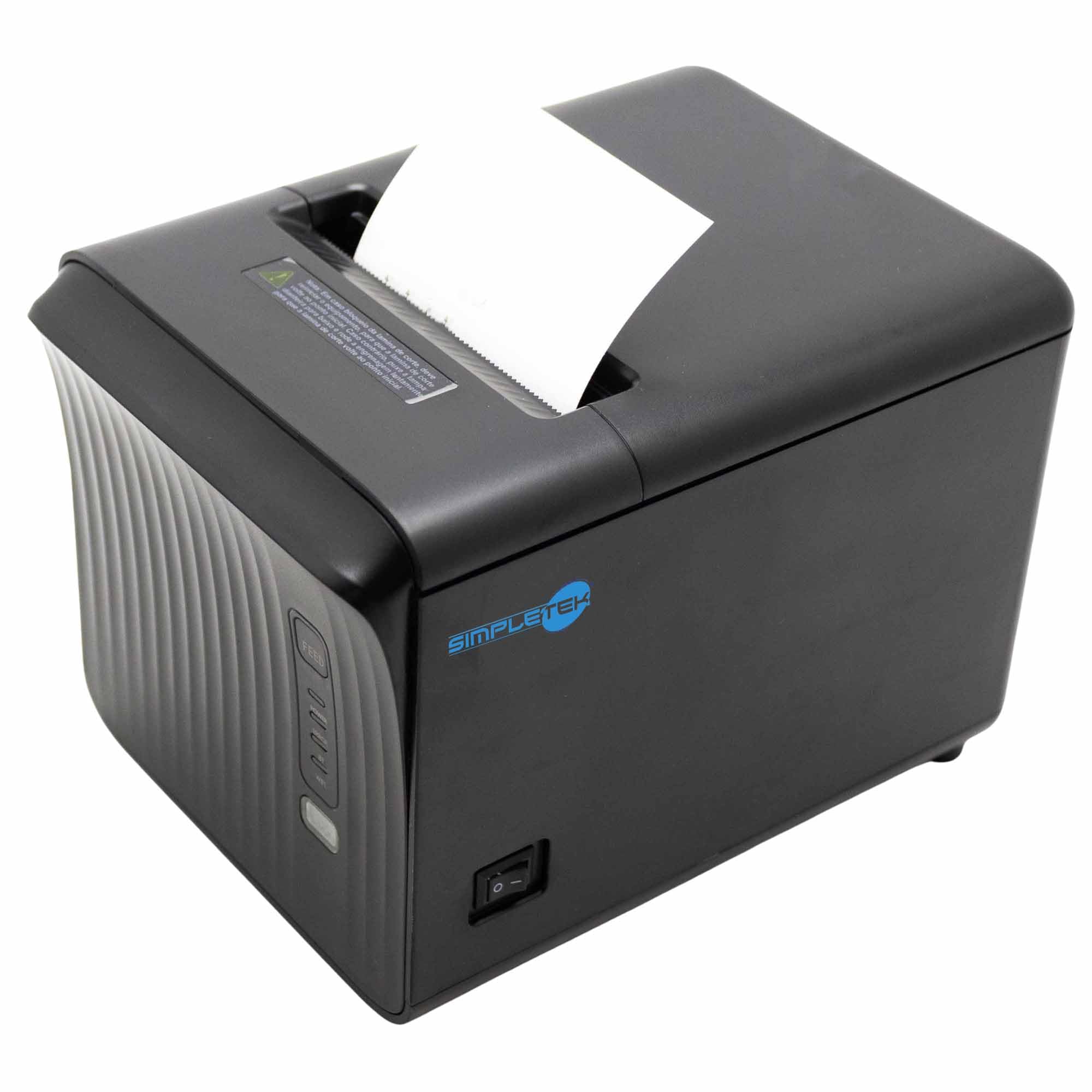 SIMPLETEK - Stampante Termica POS 80mm |USB WiFi BT | per Scontrini Ricevute e Comande - Auto-Cut | Driver e Manuale inclusi