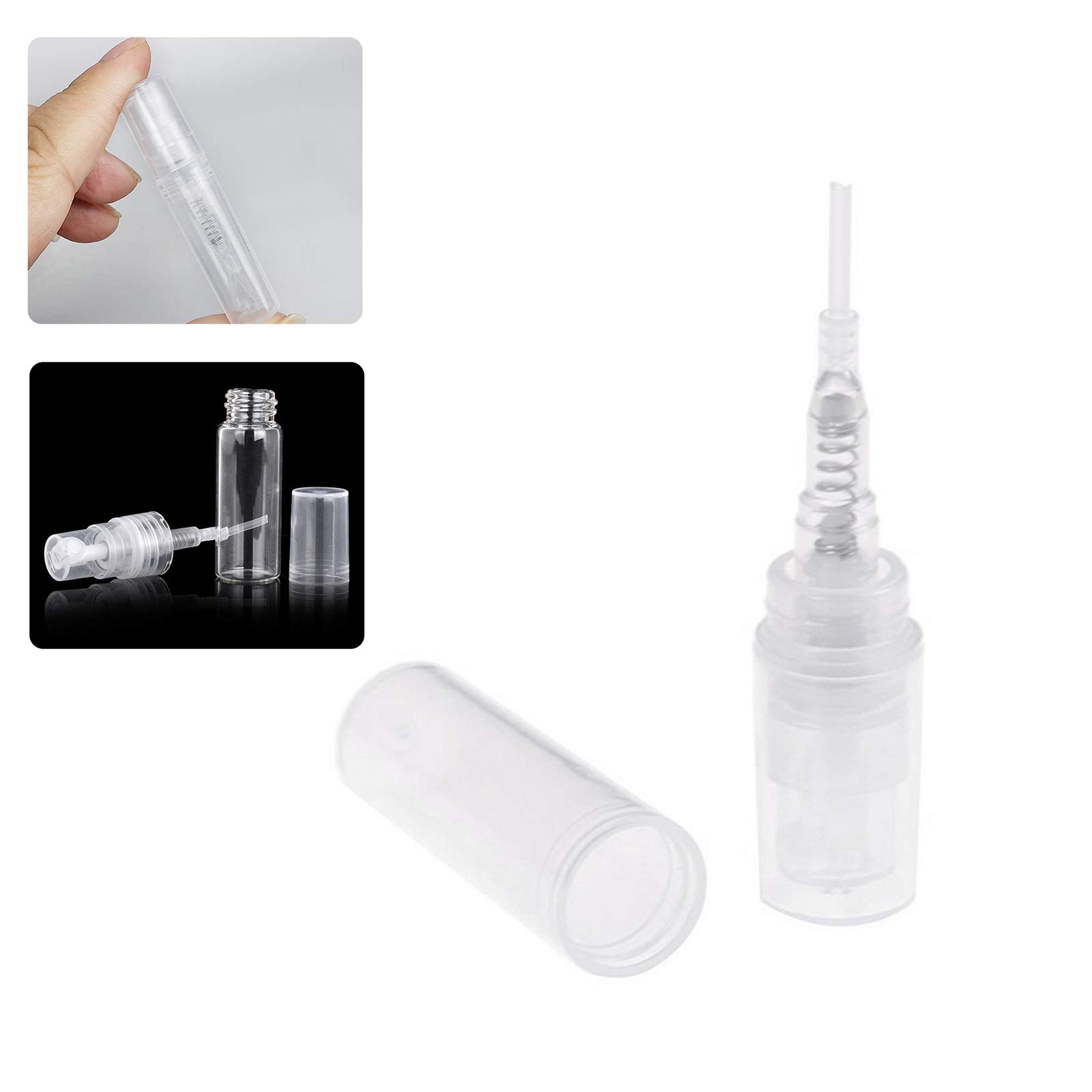 Amazon.co.jp: ボトル 2ml 100個 クリア 空 細い 旅行 小型