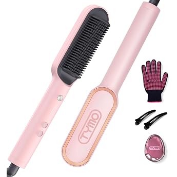TYMO Ring Straightening Brush Hair Straightener Brush - Ceramic