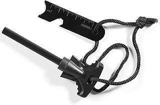 Mbuynow Kit Allume Feu Magnésium Portable Flint Fire Starter Allume Feu de Survie Pièrre à Feu Survie Magnésium avec Flint Stone et Sifflet Outil de Survie Allumer Feu pour Randonnée Camping