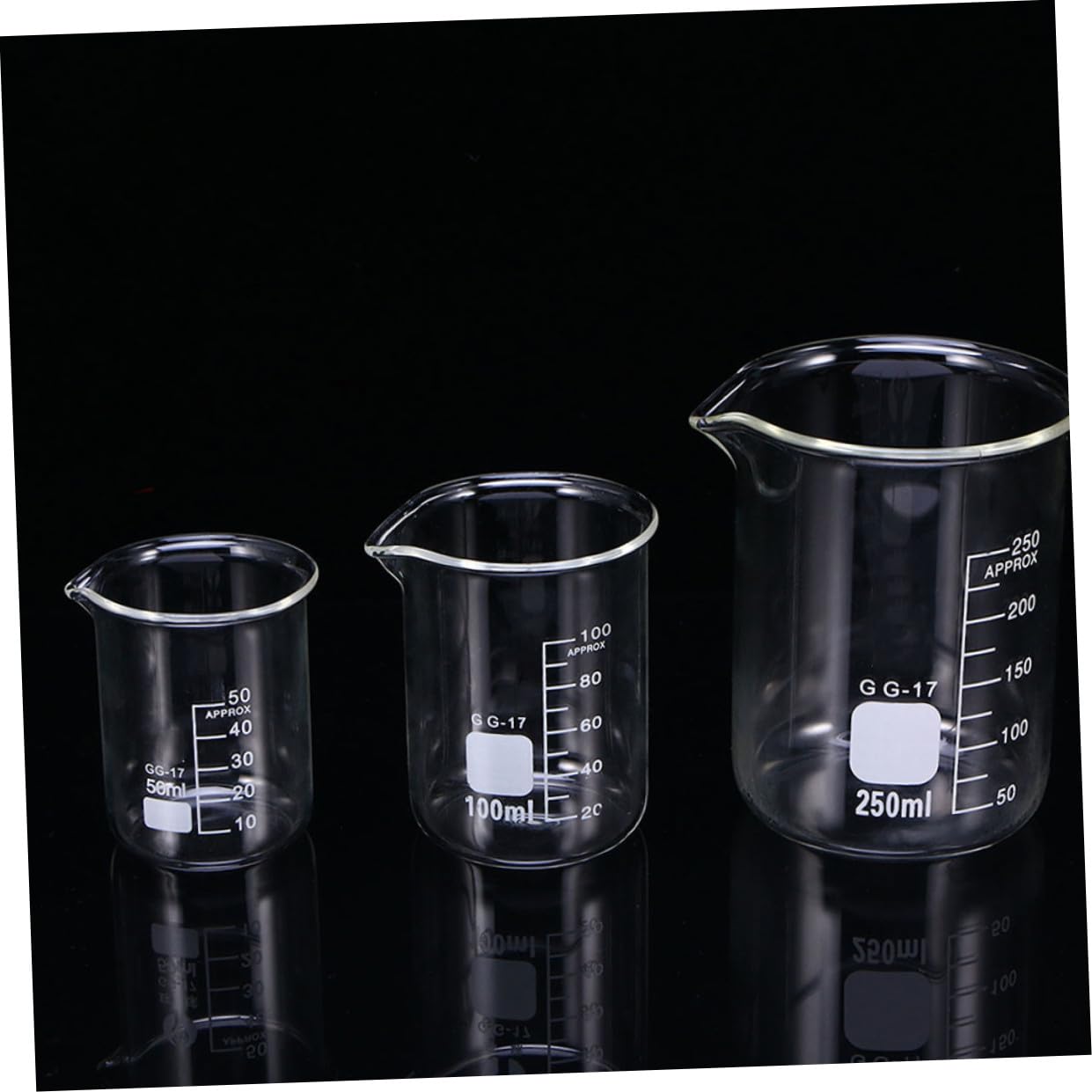 10 Stück 100ml Glas Messbecher Hitzebeständig Transparentes Becherglas mit Ausgießer Präzises Messen für Labor und Küche