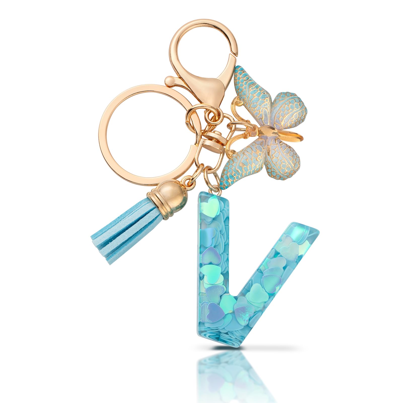 CHUQING Schlüsselanhänger Buchstabe Mädchen Schlüsselanhänger mit Anfangsbuchstaben Anhänger Schlüssel Letter Keychain für Frauen Damen