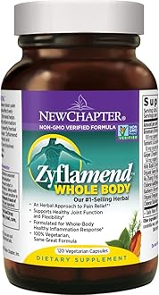 New Chapter Zyflamend Whole Body Joint Supplement, Herbal Pain Reliever for Inflammation Response - 120 ct