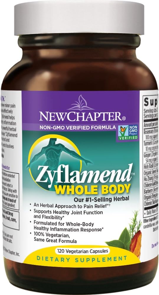New Chapter Zyflamend Whole Body Joint Supplement, Herbal Pain Reliever for Inflammation Response - 120 ct