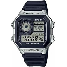 Casio - Watch AE-1200WH-1CVEF - Men's Watch - Waterproof - Digital - With Elastic Band - Black