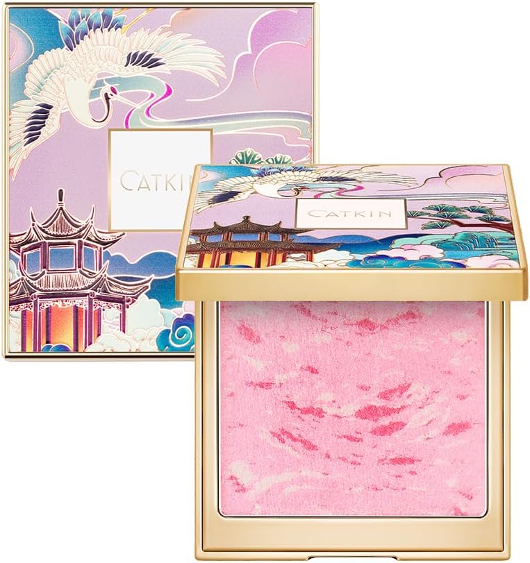 CATKIN Powder Blush for Cheek Blusher Natural Shimmering