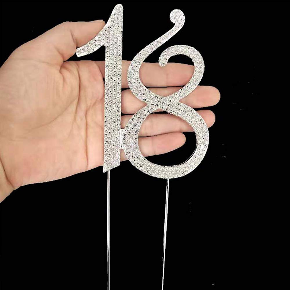 Numéro 18 - Décoration De Gâteau Avec Topper - Décoration De Gâteau D