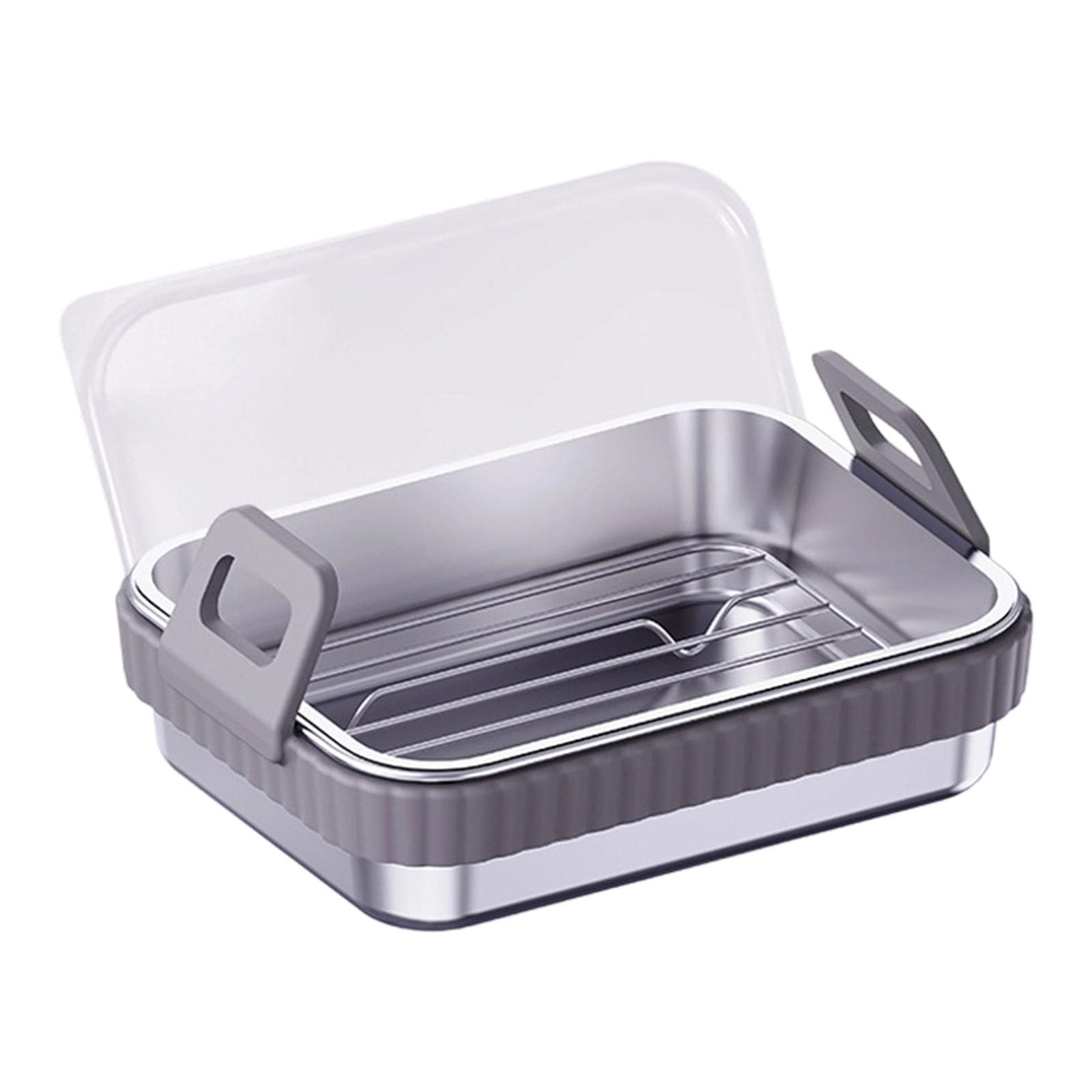 Jazuaiao Stainless Steel Air Fryers Liner with Removable Silicone Rings Pots Baking Accessories Air Fryers Sheets Basket Liners