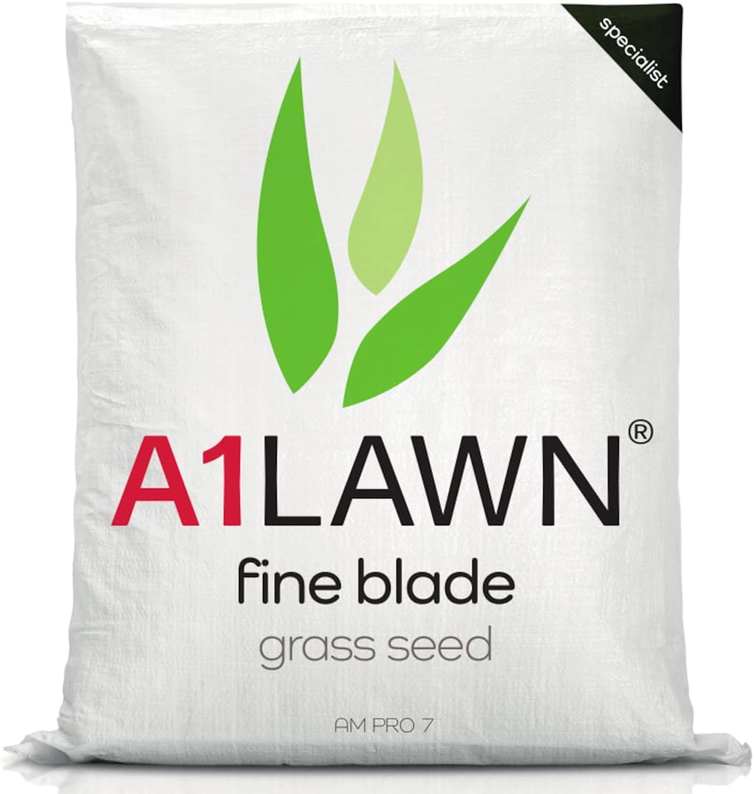 A1 Lawn - Fine Blade Grass Seed, 20kg (500m2) - UK Premuim Quality, Low Maintenance Slow Growing, Fresh - Ideal for Patch Repair, Over Seeding, New Lawns & Thickening. DEFRA Approved (AMPRO7)