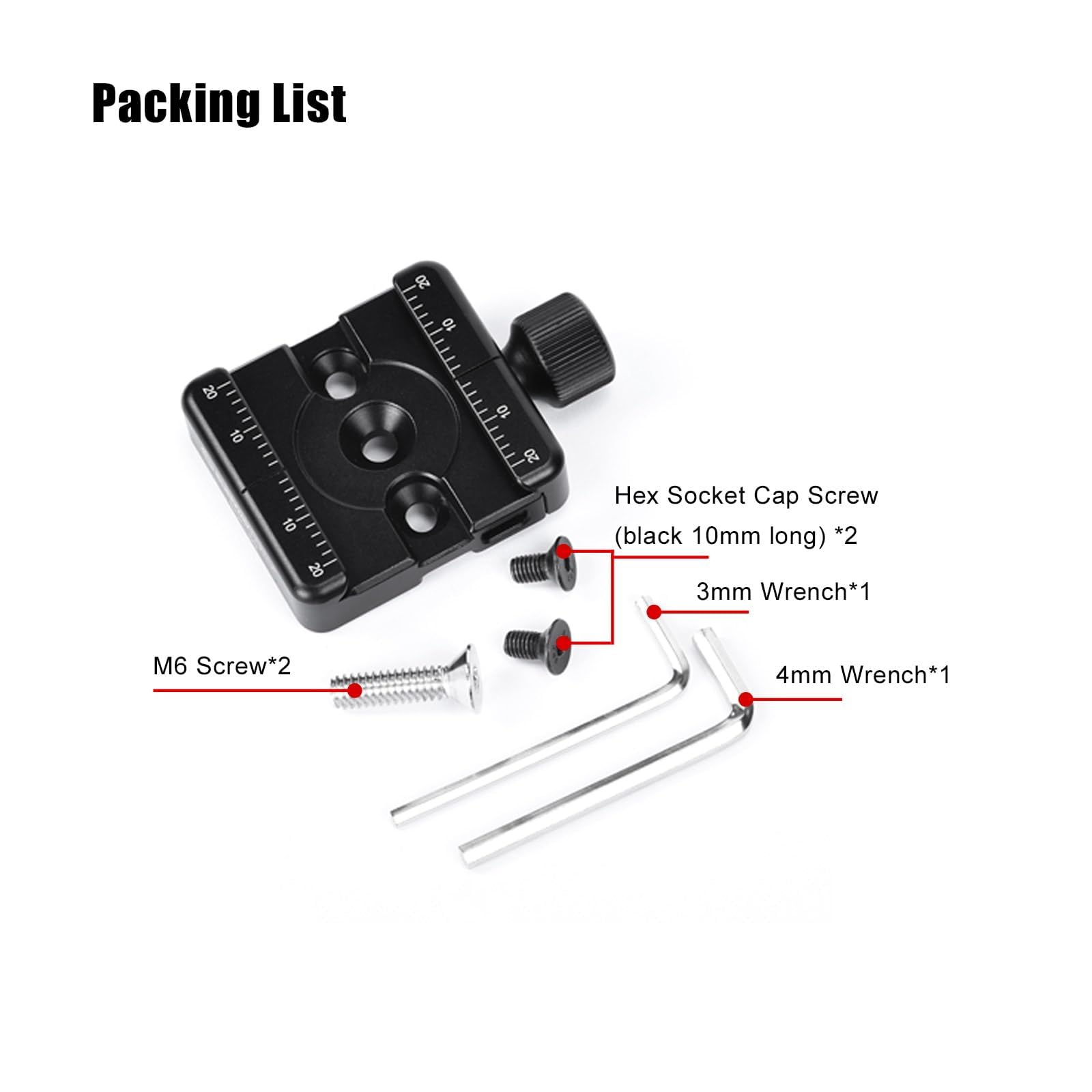 SUNWAYFOTO SQC-50 50mm Universal Arca Swiss Clamp Compatible