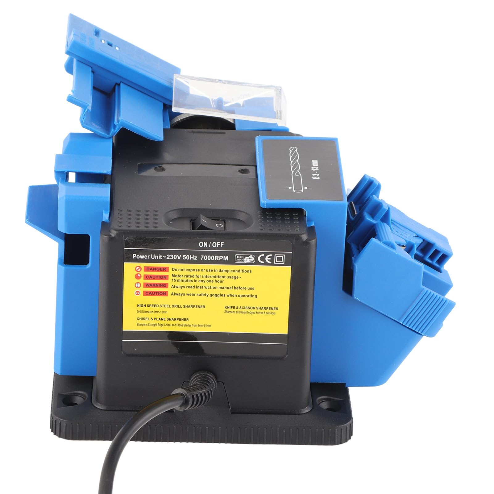 Ausla Afilador Multitarea, Estación de Afilado Universal de 65W, Máquina de Afilado Electrónica Multifuncional para Cuchillos, Brocas, Cinceles, Tijeras (EU enchufe 220V)