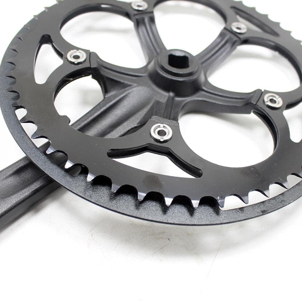 Mechanizm korbowy, zestaw ramion korby rowerowej, Mechanizm korbowy, mechanizm korbowy rowerowy Rower szosowy Składany rowerowy mechanizm korbowy 52 T Pojedyncza prędkość 170 mm Zestaw korb rowerowych