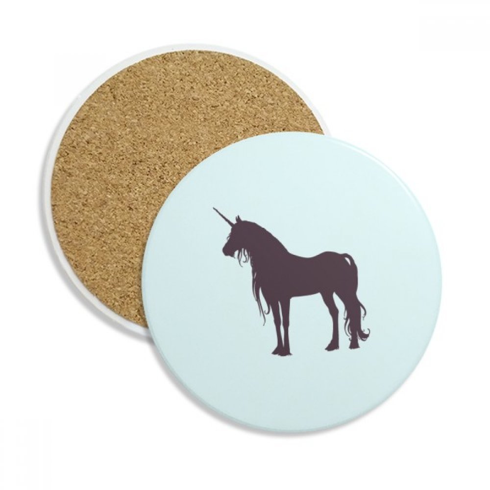 Coaster en céramique licorne noire lot de 2 dessous de verre absorbants