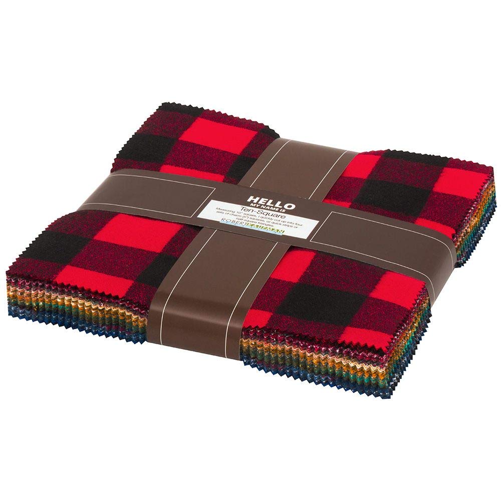 Mammoth Flannel Rainbow Ten Square 42 10-inch Squares Layer Cake Robert Kaufman Fabrics TEN-814-42