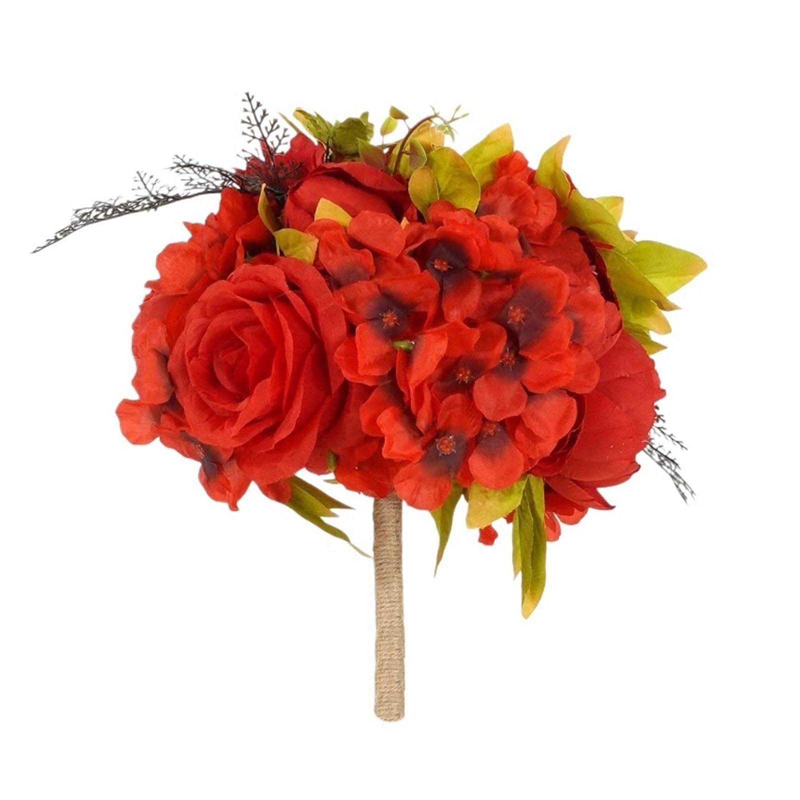 Casetlong 1pc Bouquet Artificial Flowers Home Decoration Wedding Party Event Scene Layout(Red)