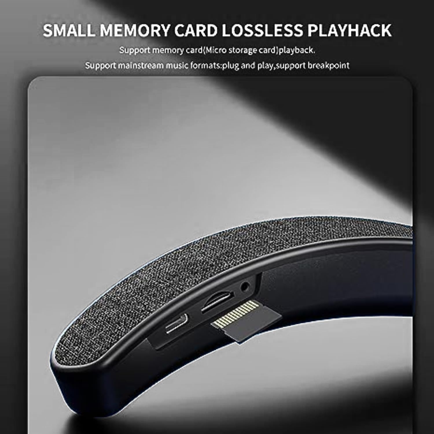 Neck Speaker, Bluetooth 5.3 Built-in mic, Wearable Neckband Speakers 3D Stereo Surround Sound (Black) - Image 4