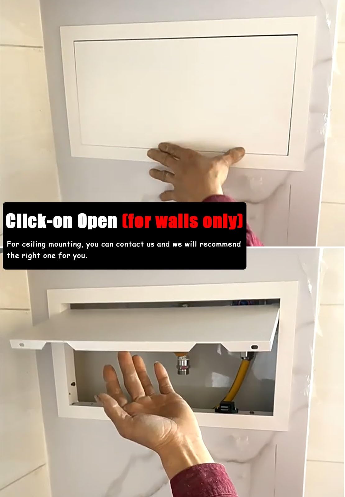 Puerta de Acceso metálica Impermeable para Pared, Puerta de ático con Panel de fácil Acceso, Marco de Aluminio, Tapa de Orificio de Pared, Placa de Servicio para cableado de plomer