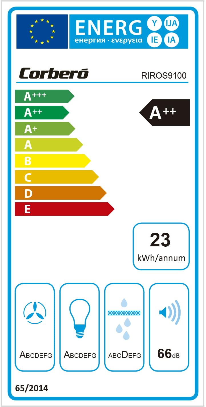 Cappa isola, 90 cm, portata 1000 m3/h, Inox, 3 velocità, filtro alluminio 3 strati, filtro carbone, efficienza energetica A++