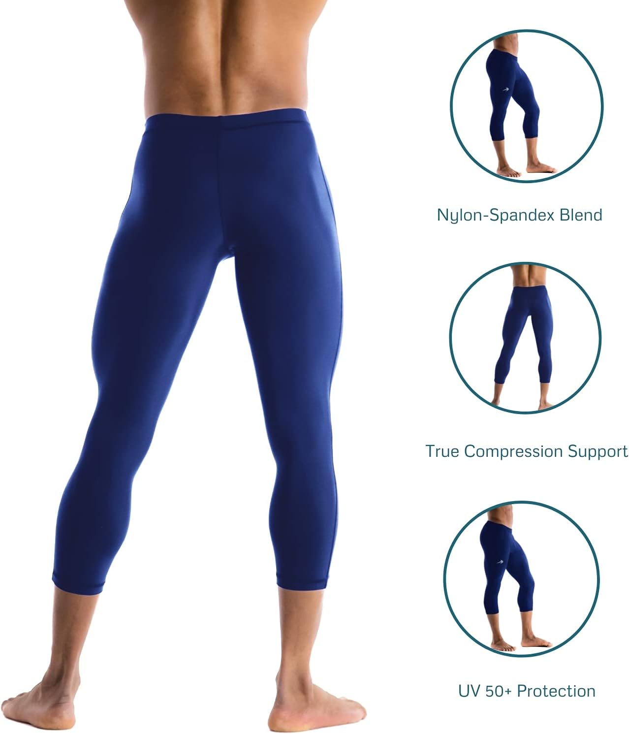 CompressionZ Men's Compression Pants for Workout, Sports|Base Layer Running Tights Leggings - Image 4