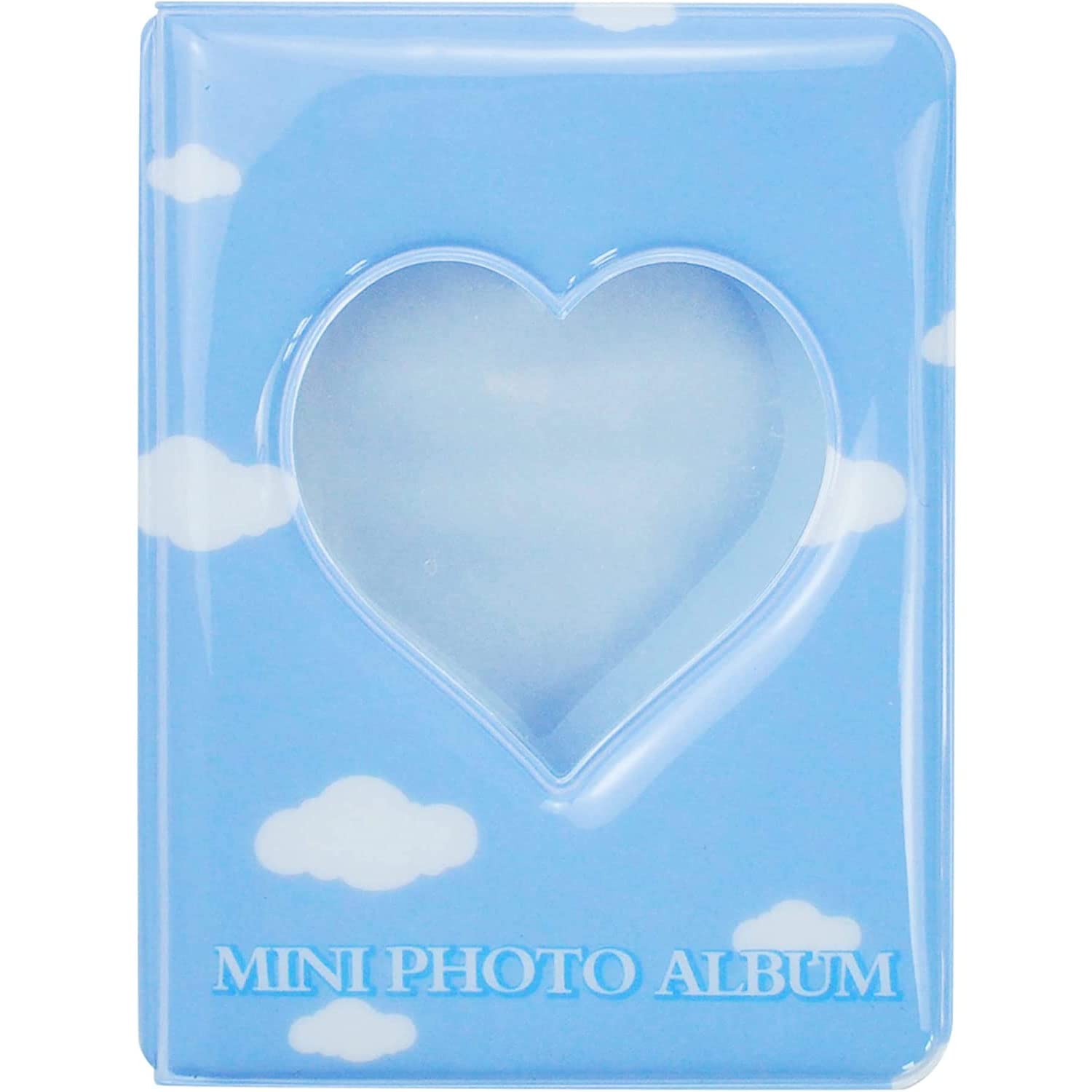 3 Inch Mini Photo Album Heart Hollow Card Binder Photo Album Kpop Photo Card Holder For Collecting Picture Name ID Business Cards Photos Camera Picture Cards, 40 Pockets