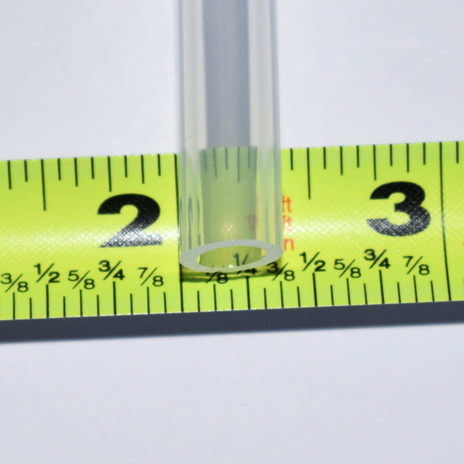 Ultra przezroczyste platynowe rurki silikonowe - klasa spożywcza i medyczna - wąż wysokotemperaturowy (5 stóp, 1/10.2 cm ID x 3/20.3 cm OD Twardość: 50A)