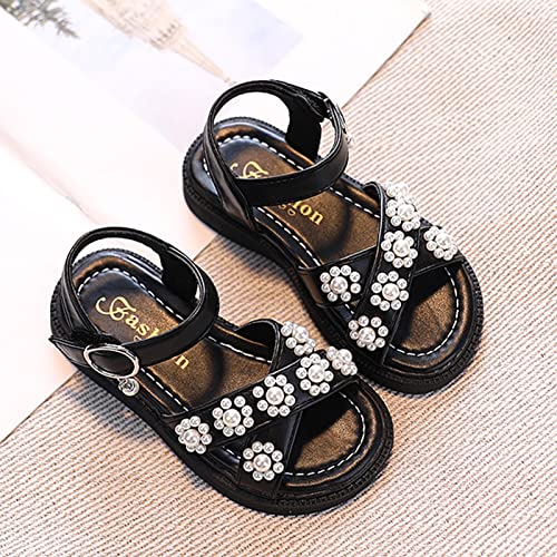 Girls Sandals Girls Sandals Summer For Children Wearing Beach Shoes Pearl Soft Sole Princess Baby Slippers Size 63