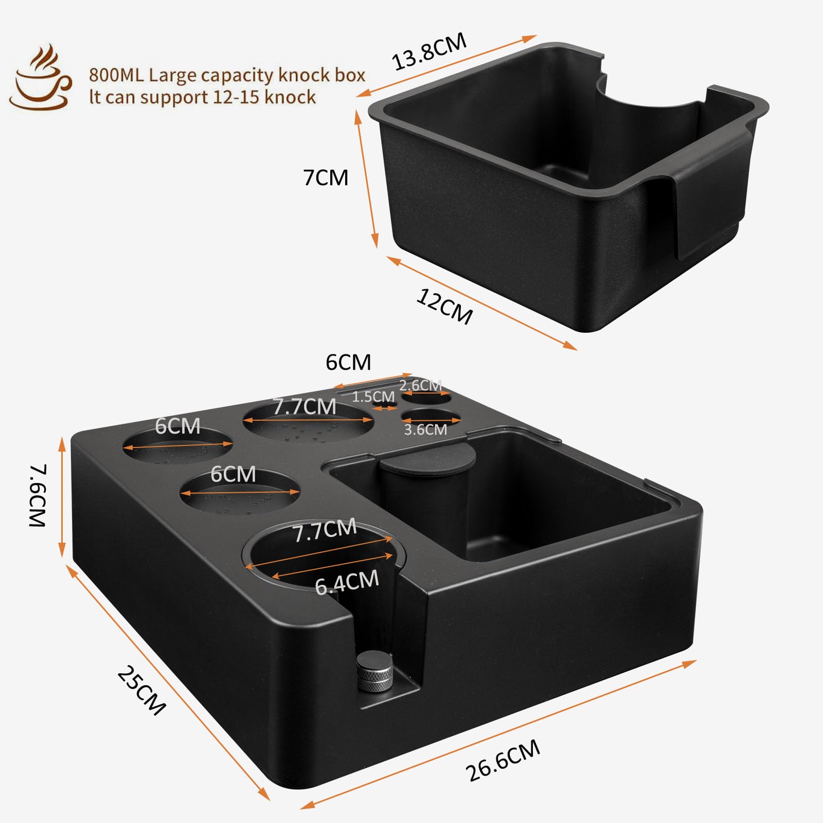Estación de Tamping de 51-58mm, Tamper Station para Barista