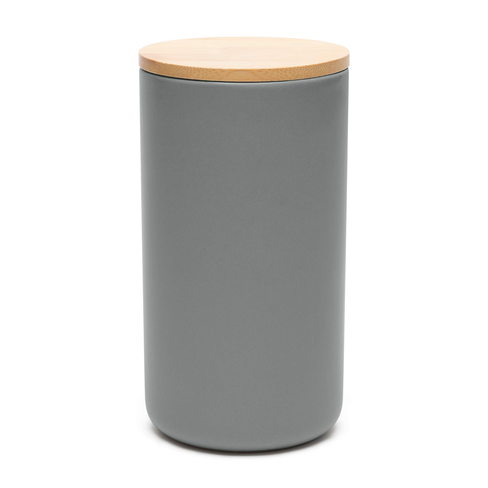 Waggo Simple Solid Ceramic Cookie Jar Or Pet Treat Jar - Modern Ceramic Airtight Jar With Lid For Your Modern Kitchen (Dolphin)