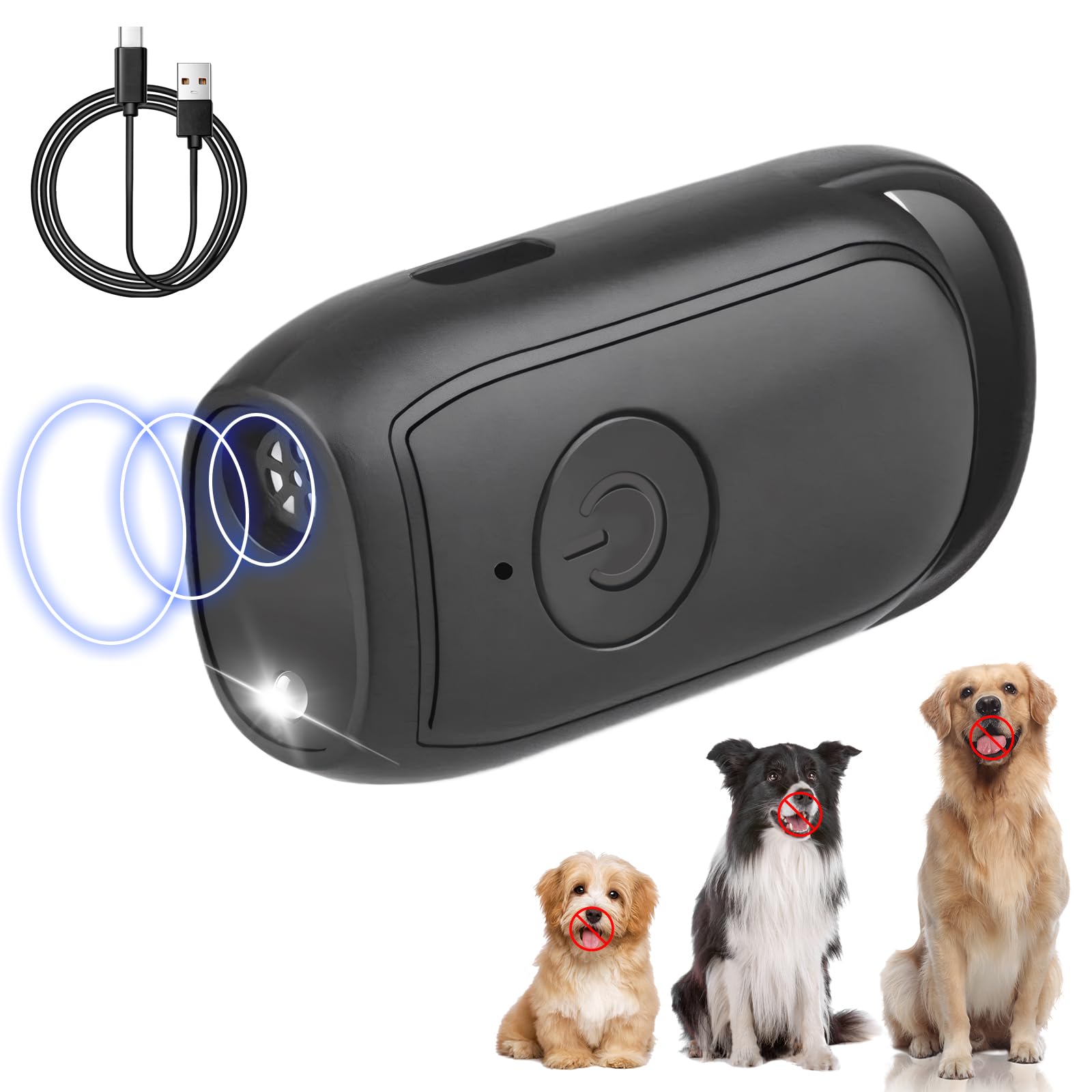 SENLINLIN Anti Barking Device for Dogs Ultrasonic Dog Barking Device with LED Light, Small & Portable Stop Dog Barking Devic