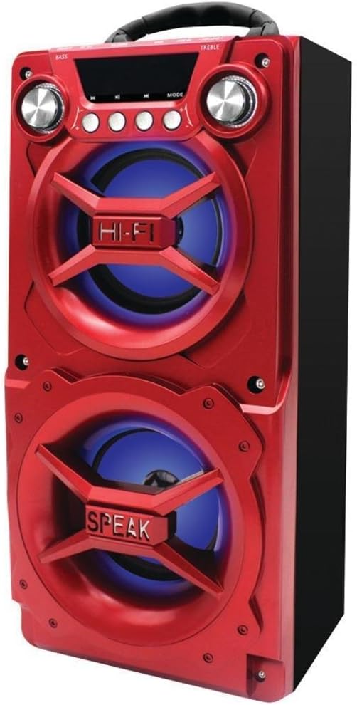 Sylvania SP328-Red Portable Bluetooth Speaker