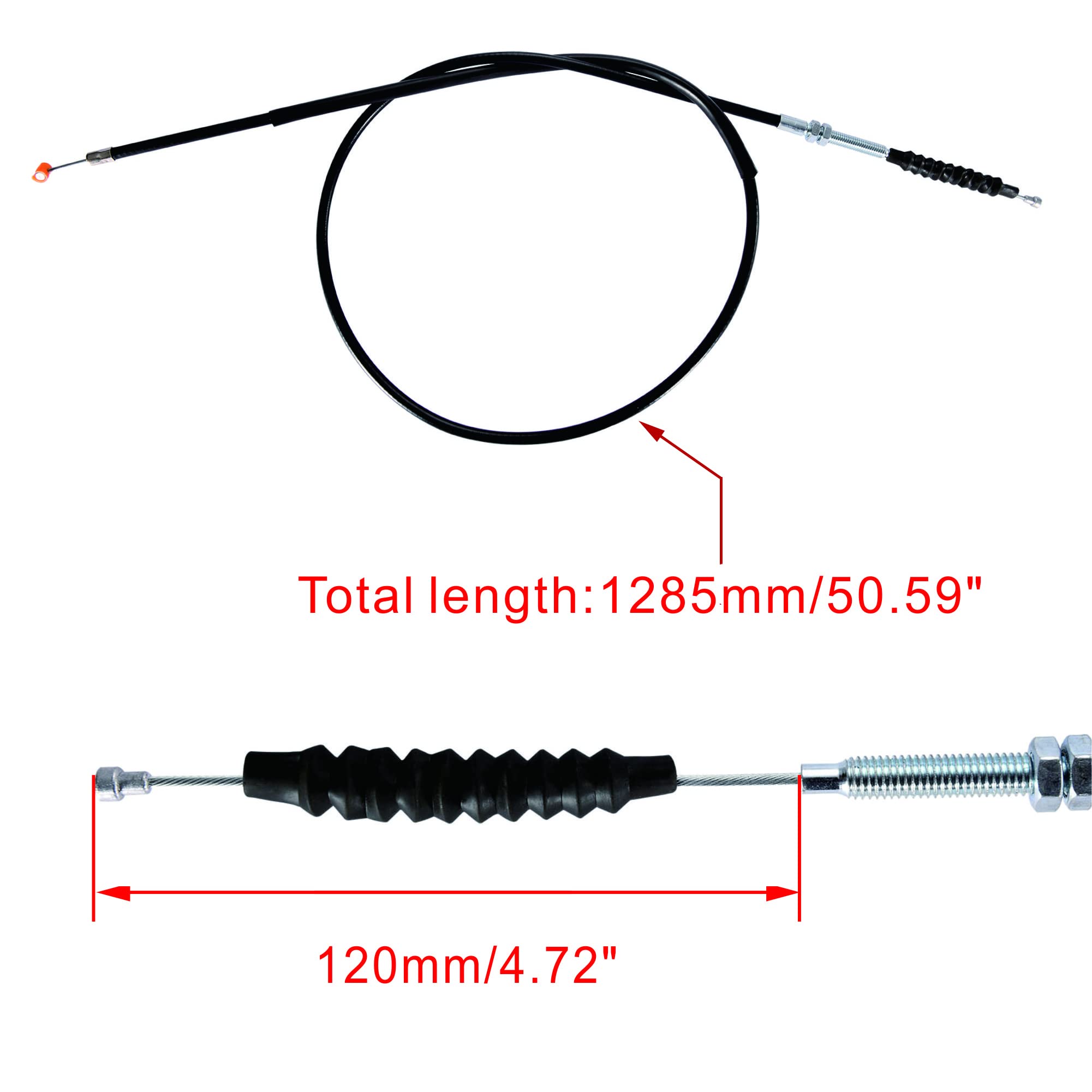 WOOSTAR 1285mm Cable Embrague con Ajustador Reemplazo para 200cc 250cc Dirt Pit Bike ATV 4 Wheeler Quad Dune Buggy Go Kart