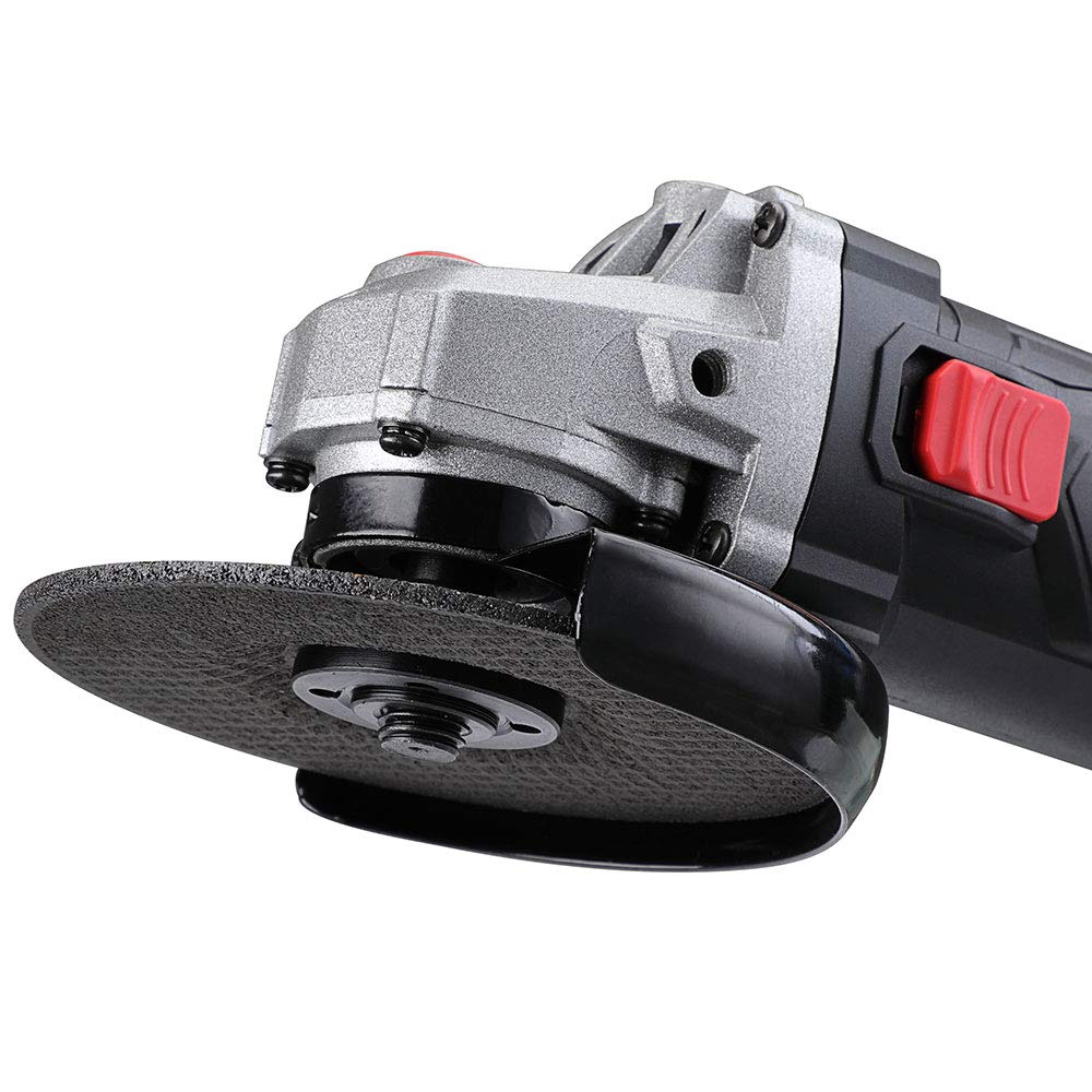 Bakaji Szlifierka kątowa Moc 750 W Prędkość 12000 obr/min 125 mm Flex Trzepaczka z uchwytem antywibracyjnym i 6 tarczami 3 cięcia i 3 szlifowanie i szlifowanie kompaktowa lekka konstrukcja