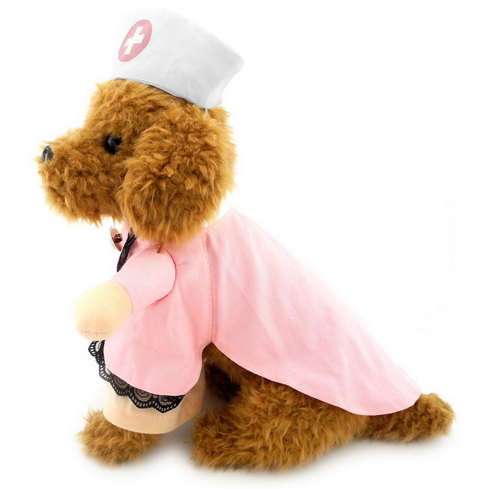 Amazon | ZUNEA ペット服 ハロウィン コスプレ 猫 犬服 ナース