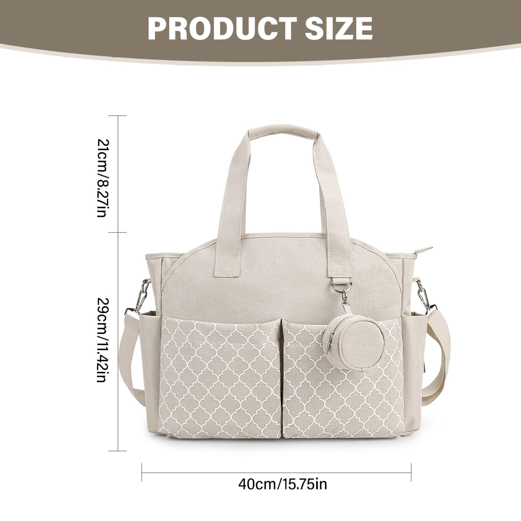 Sacs à langer pour bébé avec un sac pour bébé portable multi-fonctions avec manche et bandoulière pour maman |.Sacs