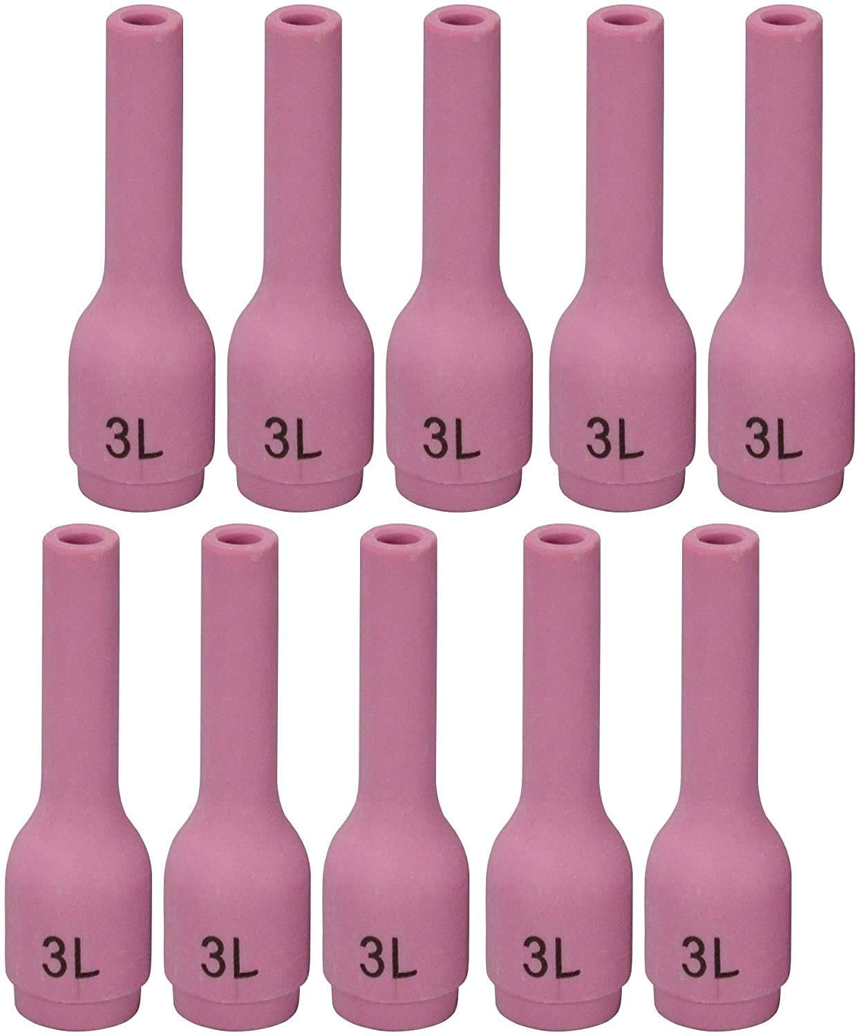 RIVERWELD TIG Alumina Nozzles Ceramic Cups Long 796F70 3L# 3/16" 5.0mm Orifice Fit DB SR WP 9 20 25 TIG Welding Torch Pack of 10