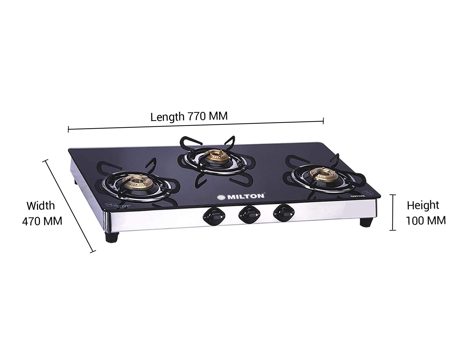 milton premium 3 burner gas stove